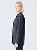 Padded Thin Striped Print Blazer Green Jacket