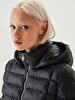 Puffer With Hood Black Coat