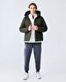 With Hood Puffer Green Coat