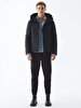 With Hood Puffer Black Coat