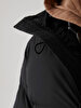 With Hood Puffer Short Black Coat