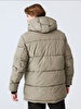 With Hood Puffer Green Coat