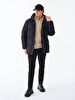 With Hood Puffer Black Coat