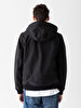 With Hood Thin Black Jacket