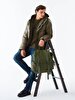 Puffer With Pockets Green Coat