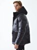 Puffer With Pockets Black Coat