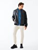 Leather Look Bomber Jacket Black Jacket