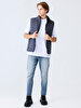 Straight Collar Dark Grey Vest
