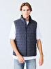 Straight Collar Dark Grey Vest