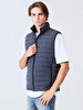 Straight Collar Dark Grey Vest