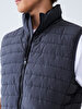 Straight Collar Dark Grey Vest