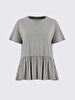 Bleached Ruffled Dark Grey T-shirt