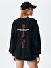 Print Zwart Sweatshirt