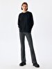 Basic Crew Neck Black Sweatshirt