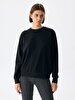 Basic Crew Neck Black Sweatshirt