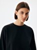 Basic Crew Neck Black Sweatshirt