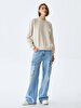 Basic Crew Neck Beige Sweatshirt