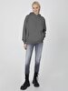 Bleached Oversized Dark Grey Sweatshirt