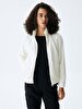 Plush Zipper Closing Dust Cardigan