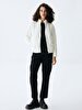 Plush Zipper Closing Dust Cardigan