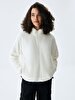 Plush Zipper Closing Dust Cardigan