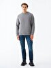 Bleached Crew Neck Dark Grey Sweatshirt