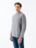Bleached Crew Neck Dark Grey Sweatshirt