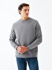 Bleached Crew Neck Dark Grey Sweatshirt