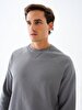 Bleached Crew Neck Dark Grey Sweatshirt