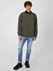 Bleached Crew Neck Green Sweatshirt