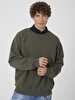 Bleached Crew Neck Green Sweatshirt