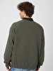 Bleached Crew Neck Green Sweatshirt