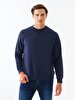 Bleached Crew Neck Navy Sweatshirt