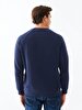 Bleached Crew Neck Navy Sweatshirt