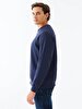 Bleached Crew Neck Navy Sweatshirt