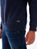 Bleached Crew Neck Navy Sweatshirt