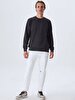 Crew Neck Long Sleeve Anthracite Sweatshirt