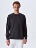 Crew Neck Long Sleeve Anthracite Sweatshirt