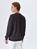 Crew Neck Long Sleeve Anthracite Sweatshirt