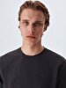 Crew Neck Long Sleeve Anthracite Sweatshirt