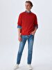 Crew Neck Red Sweatshirt