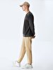 Logo Printed Crew Neck Anthracite Sweatshirt