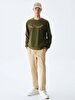 Logo Printed Crew Neck Green Sweatshirt