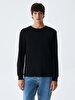 Crew Neck Black Sweatshirt