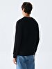 Crew Neck Black Sweatshirt