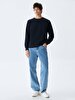 Crew Neck Navy Sweatshirt