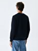 Crew Neck Navy Sweatshirt