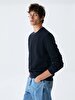 Crew Neck Navy Sweatshirt