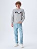 Ltb Logo Crew Neck Grey Sweatshirt