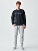Ltb Logo Crew Neck Anthracite Sweatshirt
